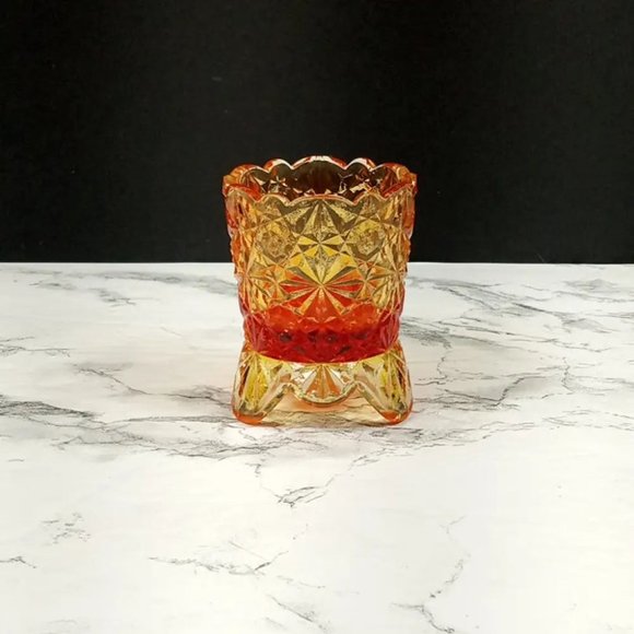 Degenhart Glass Daisy & Button Toothpick Trinket Paperweight Vtg - Picture 8 of 9